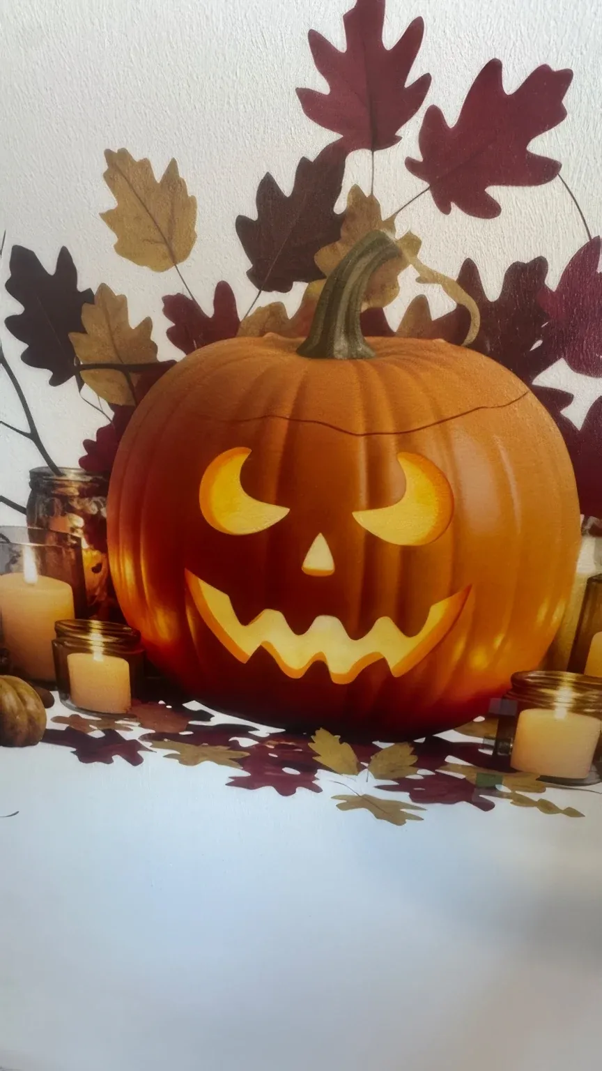 Herbstliches Kürbis-Motiv als saisonale Wanddeko