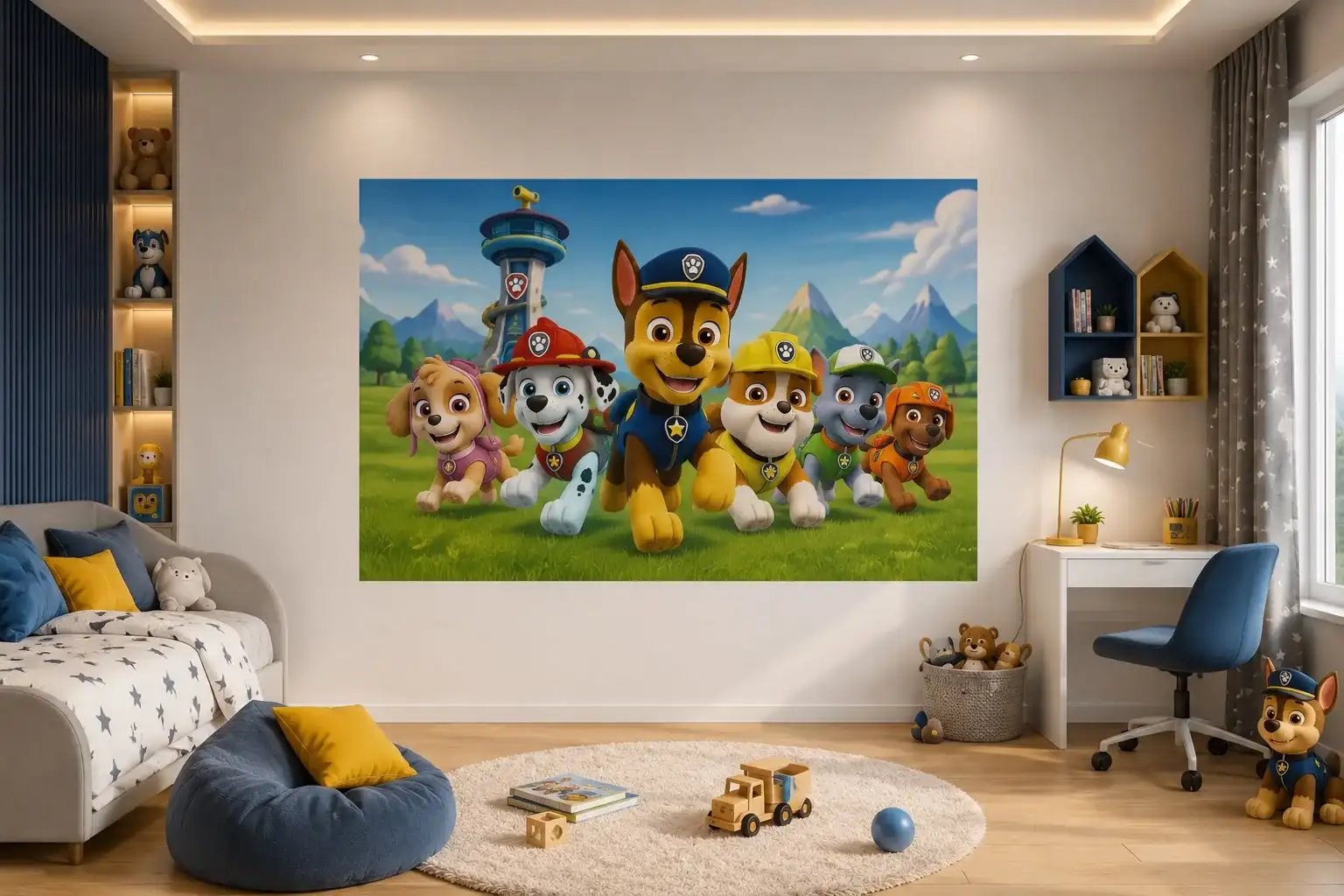 Kinderzimmer-Wanddruck als Abenteuerwelt